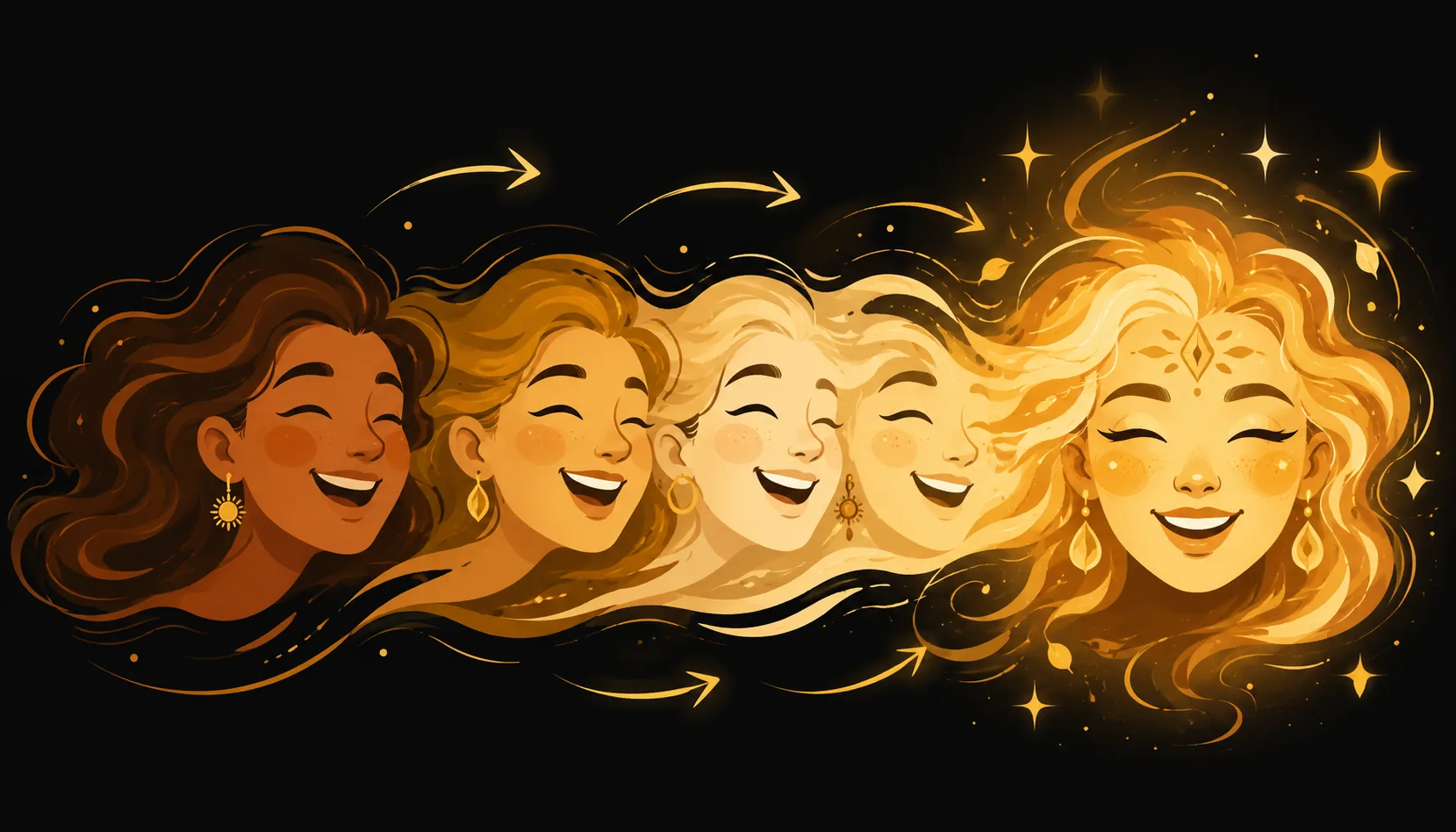 A sequence of several faces blending one into the next in a continuous morph animation on an iPhone